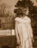 autistic author donna williams aged 8 holding dress