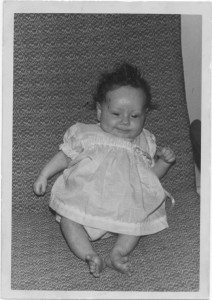 donna aged 0.4 months old bw